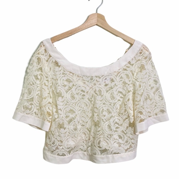 BCBGeneration Tops - Bcbg Generation lace sheer crop top